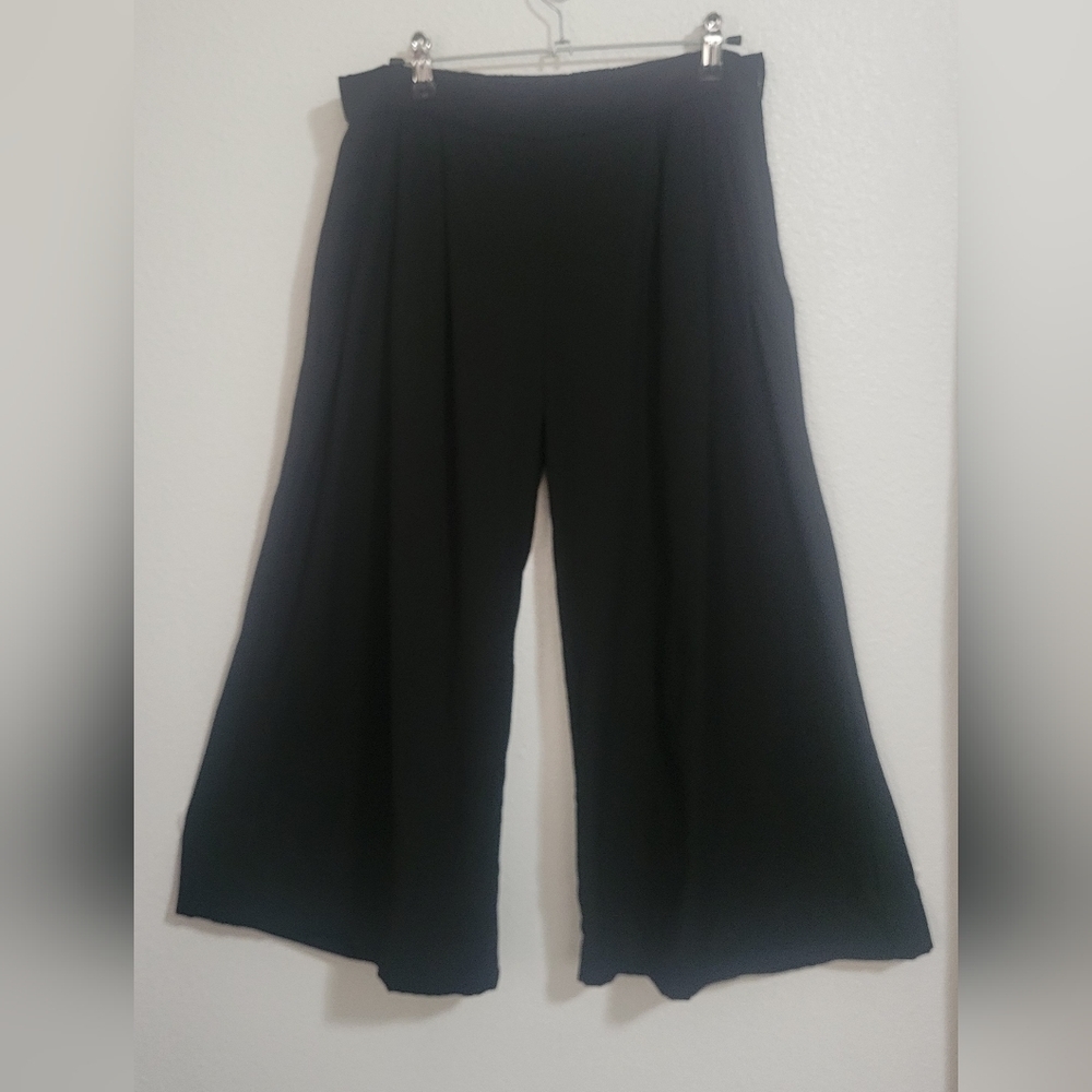 Eileen Fisher wide leg high rise cropped pants size xs/tp